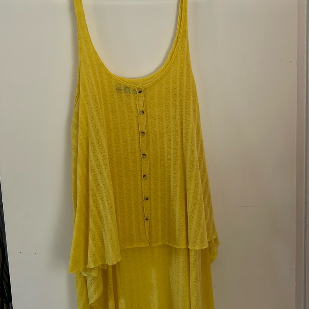 High Low Button Down Tank Top